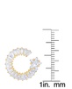 Cubic Zirconia Baguette Round Star Post Gold Plate Earrings