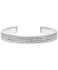 EFFY® Men's Zircon Cuff Bangle Bracelet (2-1/2 ct. t.w.) in Sterling Silver