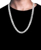 Men's Wheat Link 24" Chain Necklace in Stainless Steel