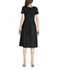 Midi Dress with Short Sleeves and Pocket Detail