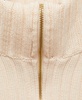 Women's Zipper Detail Combined Ribbed Sweater
