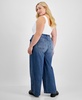 Trendy Plus Size High-Rise Seamed Front Jeans, Exclusively at Macy's 