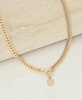 Crystal Disc and Chain Necklace