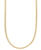 Polished Serpentine Link 18" Chain Necklace in 14k Gold