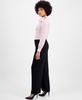 Women's High Rise Wide-Leg Crepe Pants, Exclusively at Macy's