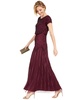 Adrianna Papell Women's Short Sleeve Beaded Gown
