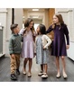 Toddler Girls Organic Ruffle Edge Puff Sleeve Dress