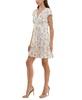 Women's Printed Cotton Eyelet V-Neck Dress