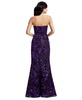 Women's Sequined Embroidered Strapless Gown