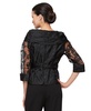 Women's Portrait-Neck Burnout-Organza Blouse