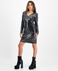 Petite Disco Dot Sequined V-Neck Mini Dress, Created for Macy's