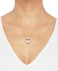 Cubic Zirconia Heart Pendant Necklace in Sterling Silver