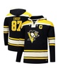 47 Brand Men's Sidney Crosby Black Pittsburgh Penguins Big Tall Lace-Up Pullover Hoodie