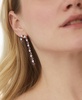 BY NADRI Silver-Tone Crystal Stone Candy Cane Linear Earrings