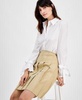 Women's Ruffle Bow Cuff Shirt & Pleated Knee-Length Skirt