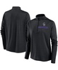 Women's Black Colorado Rockies Primetime Raglan Quarter-Zip Top