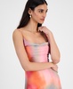 Women's Printed Mesh Midi Slip Dress, Exclusively at Macy's