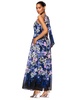 Petite Printed Halter Sleeveless Wide-Leg Jumpsuit