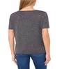 Women's Metallic Crewneck Short-Sleeve Sweater