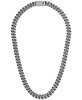 Men's Classic Curb Chain 24" Necklace in Blue-Plated Stainless Steel