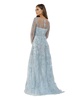 Women's Plus Illusion Neckline A-line Long Sleeves Gown