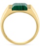 EFFY® Men's Malachite & Diamond (1/10 ct. t.w.) Ring in Gold-Plated Sterling Silver
