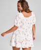 Plus Size Floral-Print Lace-Trim Blouse