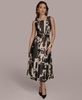 Women's Printed Belted A-Line Dress