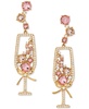 by Nadri 18k Gold-Plated Mixed Stone Champagne Glass Drop Earrings