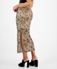 Women's Printed Midi Mesh Pull-On Skirt, Created for Macy’s 