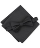 Men's Solid Texture Pocket Square and Bowtie, Created for Macy's