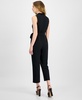 Women's Shawl-Collar Belted Straight-Leg Jumpsuit, Exclusively at Macy's