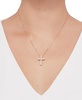 Cubic Zirconia Cross 18" Pendant Necklace