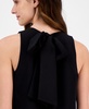 Women's Jewel-Neck Rosette-Trim Shift Dress