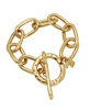 Gold Textured Chain Link Bracelet