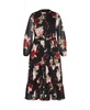 Plus Size Roma Print Long Sleeve Dress