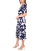Women's Floral-Print Twist-Front Midi Dress