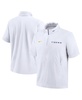 Men's White LSU Tigers 2024 Sideline Coach Short Sleeve Half-Zip Hoodie Jacket
