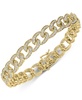 Mens' Diamond Curb Link Bracelet (6 ct. t.w.) in 10k Gold