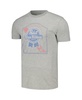 Men's Heather Gray Distressed Pabst Blue Ribbon Vintage-Like Fade T-shirt