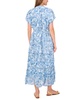 Women's Printed Split-Neck Maxi Dress