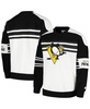 Men's White Pittsburgh Penguins Defense Fleece Crewneck Pullover Sweatshirt