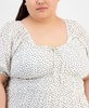 Plus Size Clip Dot Scoop-Neck Maxi Dress, Exclusively at Macy's 