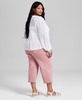 Trendy Plus Size Swiss Dot Button-Front Blouse & Barrel-Leg Jeans, Exclusively at Macy's