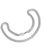 Men's Silver-Tone Chain Link Necklace & Bracelet Set