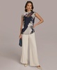 Women's High-Neck Burnout Blouse 