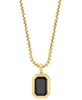 EFFY® Men's Onyx 22" Pendant Necklace (1-1/2 ct. t.w.) in 14k Gold-Plated Sterling Silver
