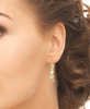 Gold-Plated Swirl Hoop Earrings