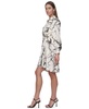 Women's Printed Faux-Wrap Long-Sleeve Dress