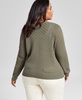 Trendy Plus Long-Sleeve Pointelle-Knit Cardigan, Exclusively at Macy's
